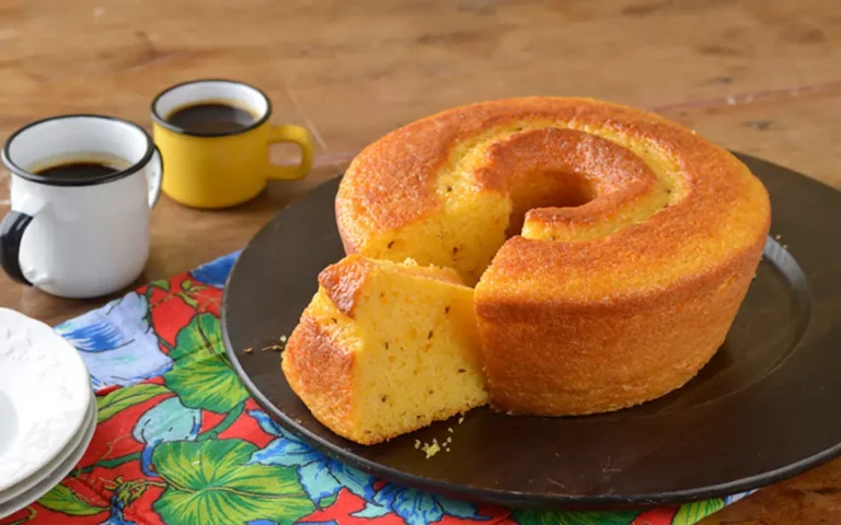 Bolo de Fubá Sem Açúcar