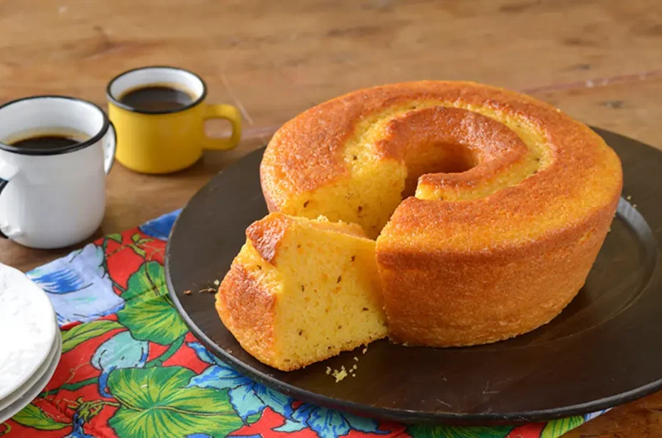 Bolo de Fubá Sem Açúcar