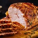 pernil assado fatiado